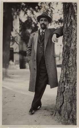 Juan Ramón en el Retiro, 1930.