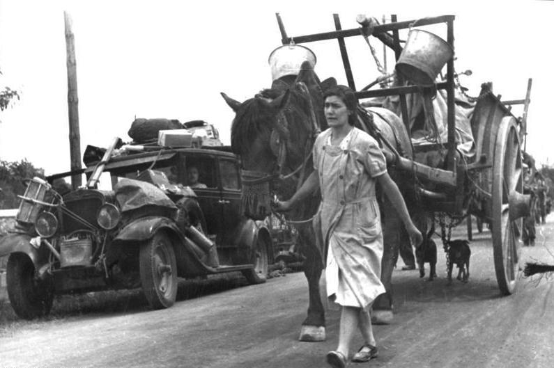Evacuados y refugiados, Francia 1940.