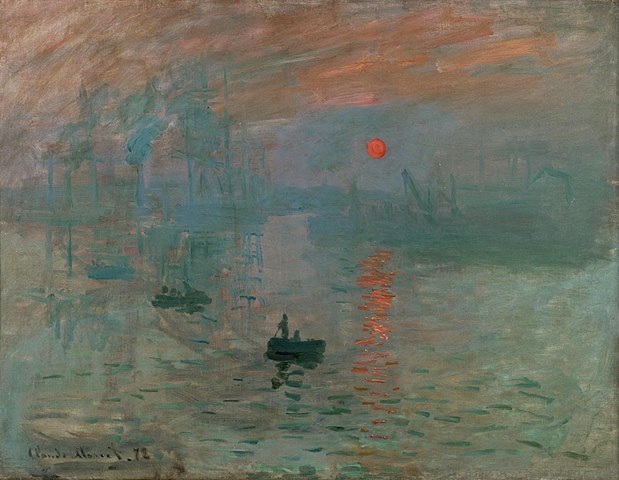 Impresión, sol naciente, Monet, 1872.