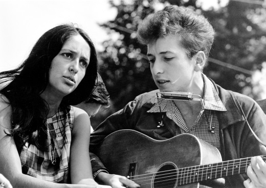  Joan Baez y Bob Dylan en 1963 