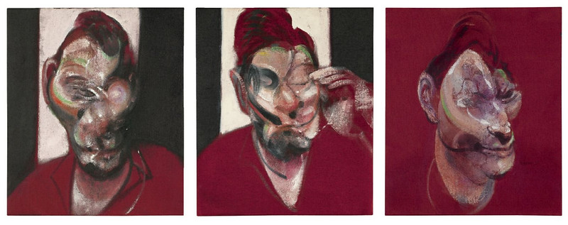 Tres estudios para el retrato de Lucien Freud, Francis Bacon, 1964.