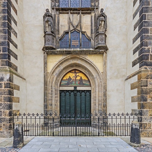 Puerta de la iglesia del castillo de Wittenberg