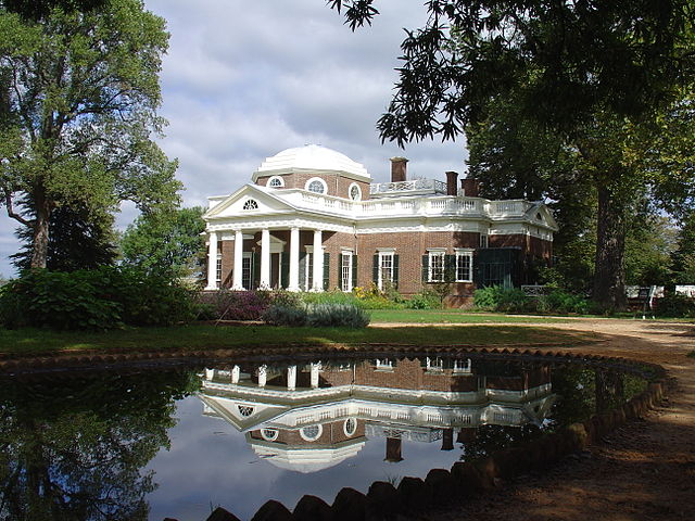Monticello, la residencia de Jefferson en Virginia.