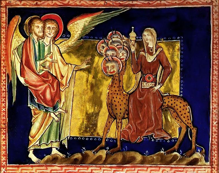 Visión de San Juan. Del Apocalipsis de Lambeth, c.1260.