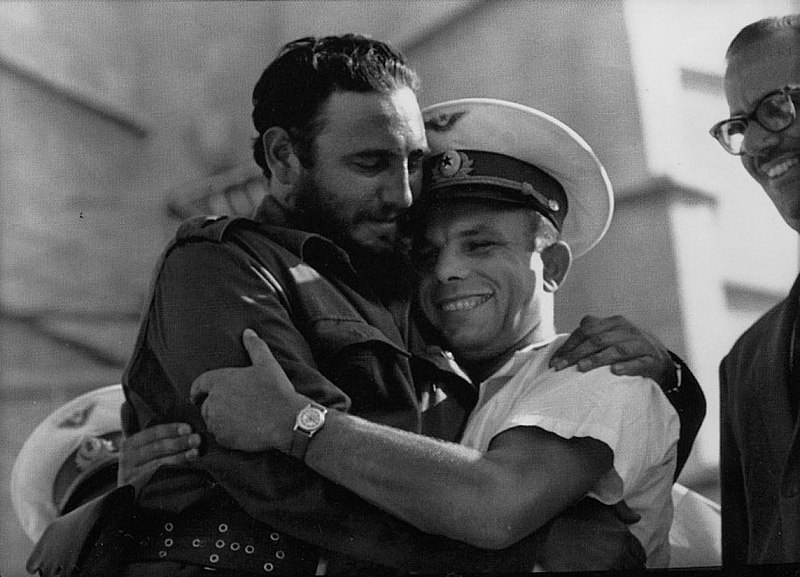 Castro y Yuri Gagarin en 1961.