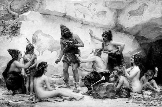 Pintor durante la era neolítica, por Paul-Joseph Jamin