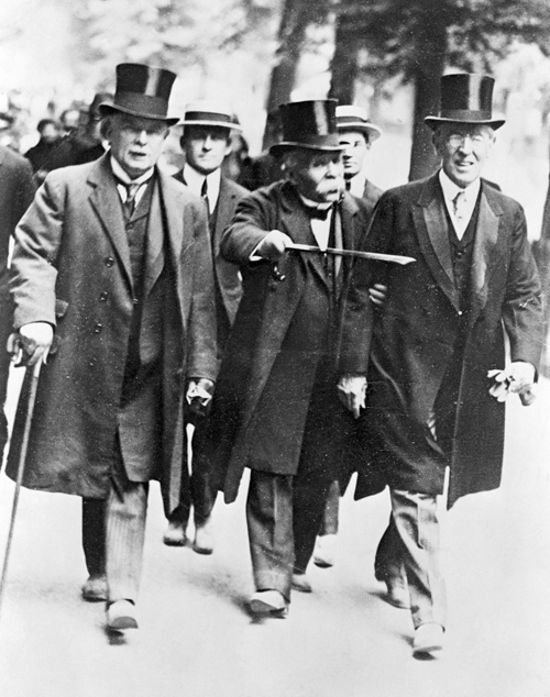 Lloyd George, Georges Clemenceau y Woodrow Wilson