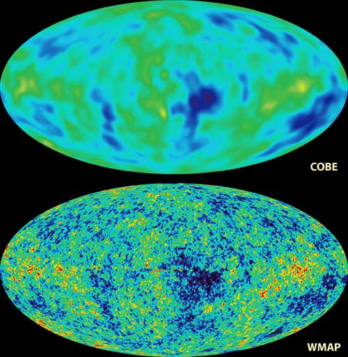 Fotos del universo tomadas por COBE y WMAP