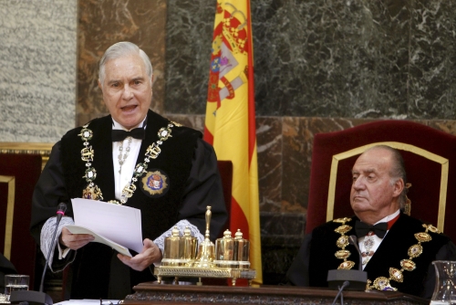 Carlos Dívar, en la apertura del año judicial en septiembre de 2010