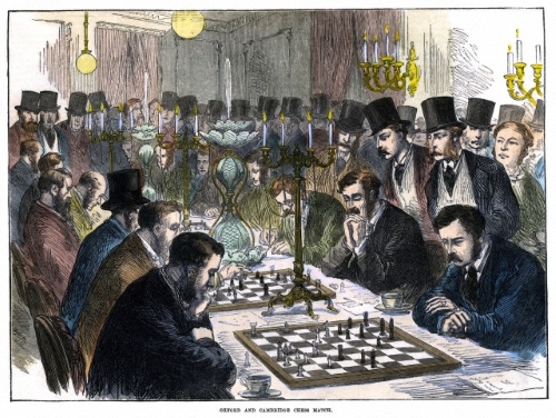 Partida de ajedrez entre Oxford y Cambrige, S. XIX