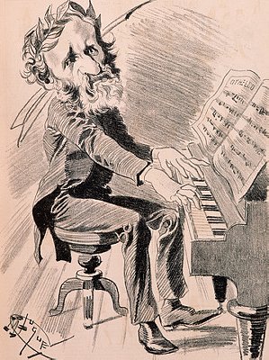 Caricatura de Verdi, 1887