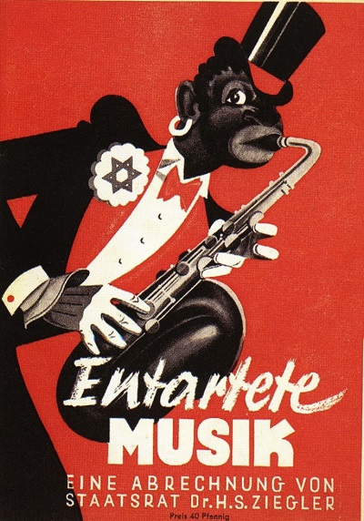 Cartel de la exposición Entartete Musik