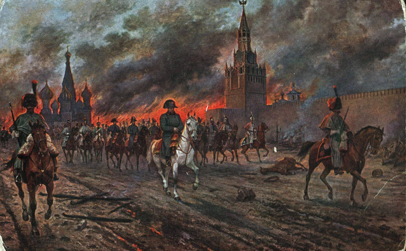 Incendio de Moscú. Viktor Mazurovsky, 1812.