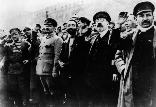 Stalin y Trotsky durante la Revolución Rusa