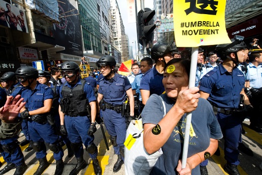La policía disuleve una protesta