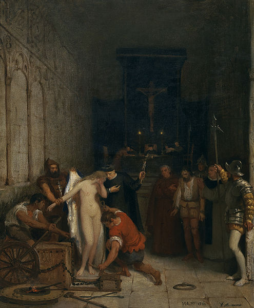 Una escena de la Inquisición. Manzano, 1859.