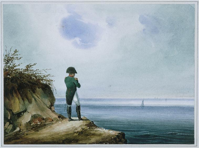 Napoleón en Santa Elena. Franz Josef Sandmann, c. 1820.