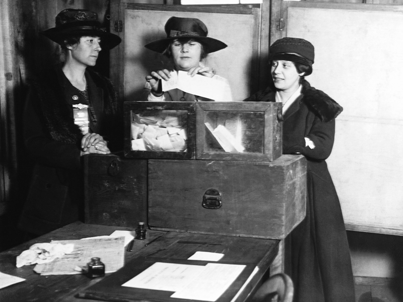 Sufragistas votando en Nueva York, 1920.