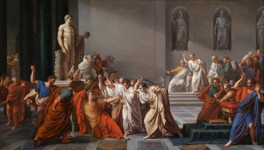 La muerte de Julio César, de Vicenzo Camuccini