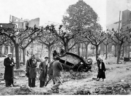 Imagen tras el bombardeo de la Legion Condor en Guernica