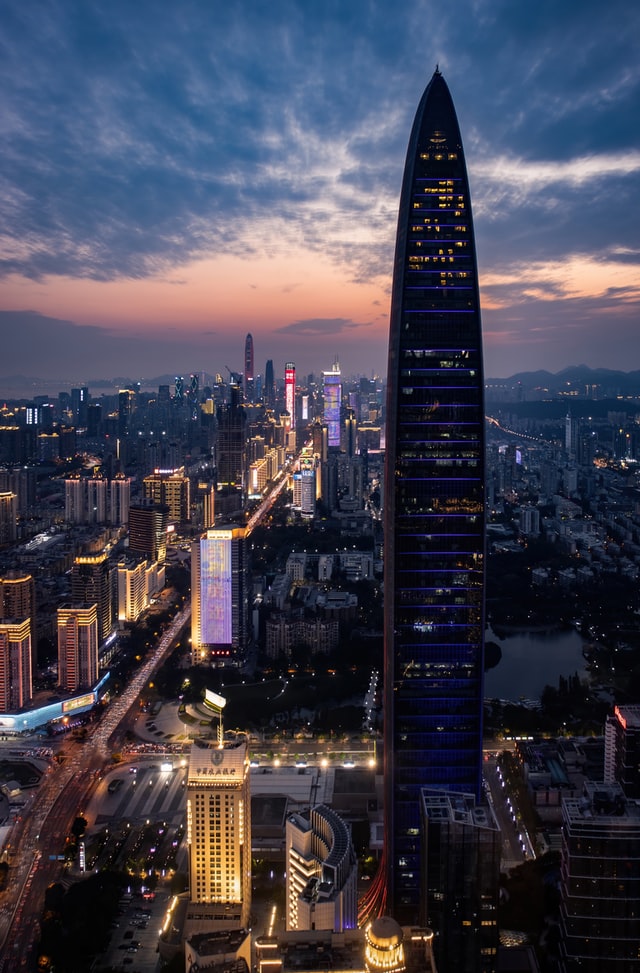 Vista de Shenzhen, China. 