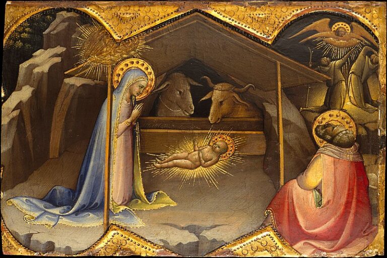 La Natividad, de Lorenzo Monaco (ca._1406-1410). Imagen de Wikimedia
