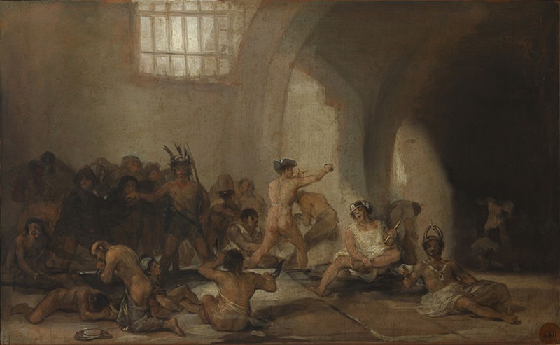 La casa de locos, por Francisco de Goya, ca. 1812. Imagen de Wikimedia