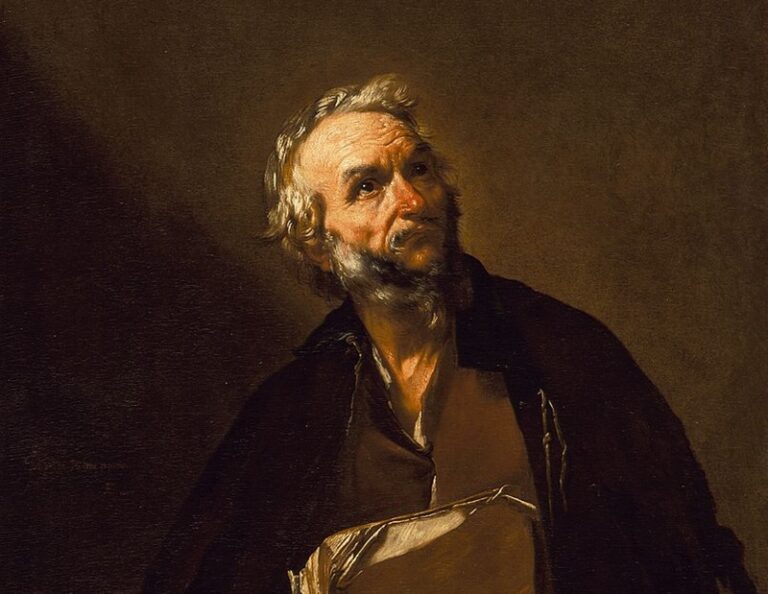 Un filósofo, por José de Ribera, 1637. Imagen de Wikimedia
