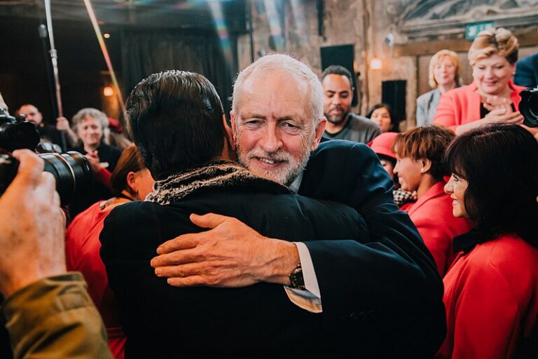 Jeremy Corbyn durante la campaña electoral de 2019. Imagen de Wikimedia