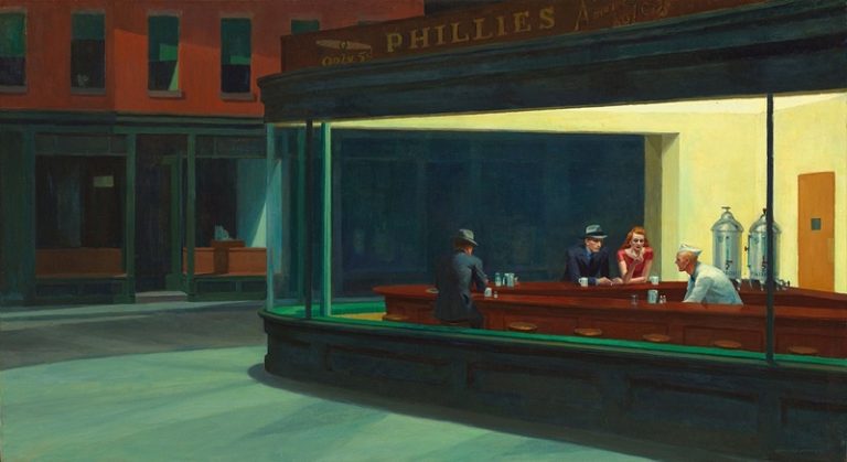 Noctámbulos, de Edward Hopper, 1942. Art Institute of Chicago