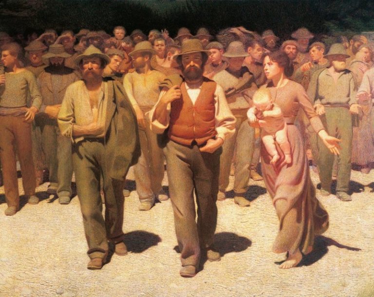El cuarto estado, de Giuseppe Pellizza da Volpedo, 1901. Museo del Novecento